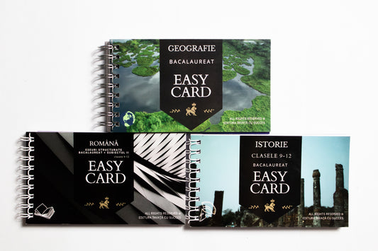 Pachet 3 EASYCARDS Română-Istorie-Geografie