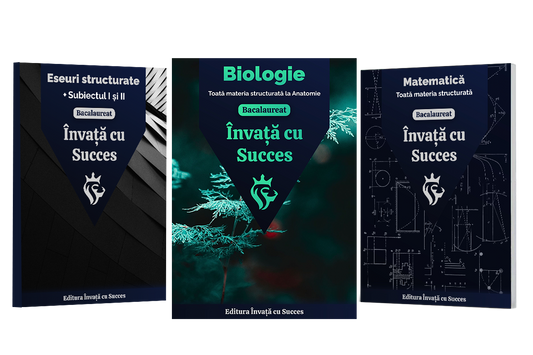 Învață cu succes - Pachet Bacalaureat |  Română + Matematică + Biologie 11-12