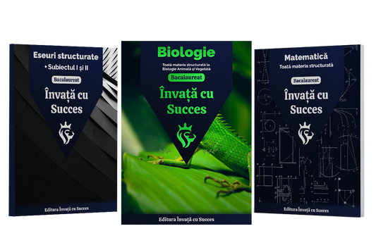 Învață cu succes - Pachet Bacalaureat | Română + Matematică + Biologie 9-10